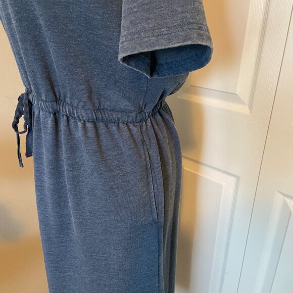 Evy's Tree The Carley Dress NWT Size Medium Navy Blue Stonewashed Fleece - Picture 6 of 12